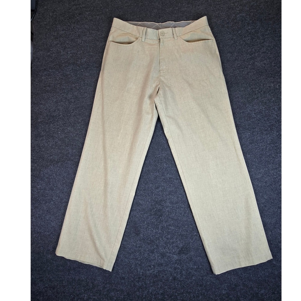 Ashworth 3rd Groove Men's Beige Golf Pants 36x30 Functional Cotton Hybrid